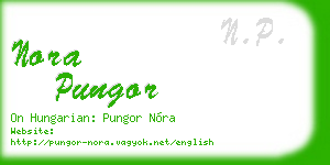 nora pungor business card