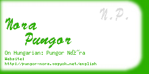 nora pungor business card